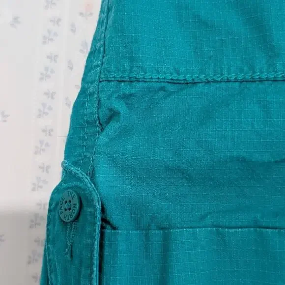 The North Face Shorts Women's Size 10 Cargo Blue Teal - Picture 3 of 9